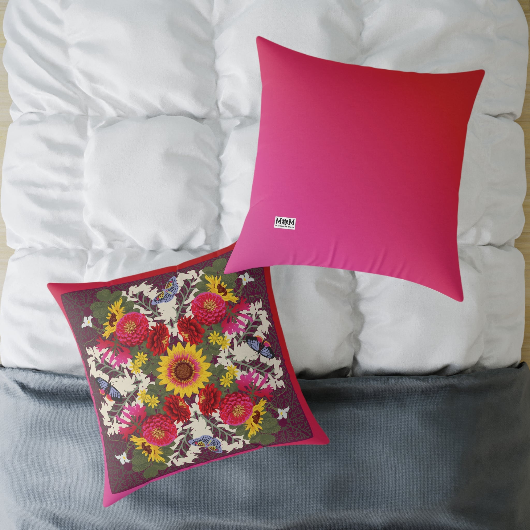 Flor de Fuego Pillow ~Pink
