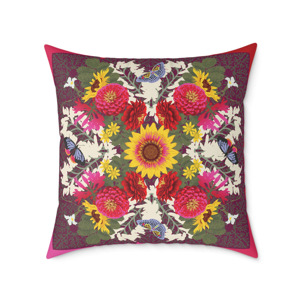 Flor de Fuego Pillow ~Pink