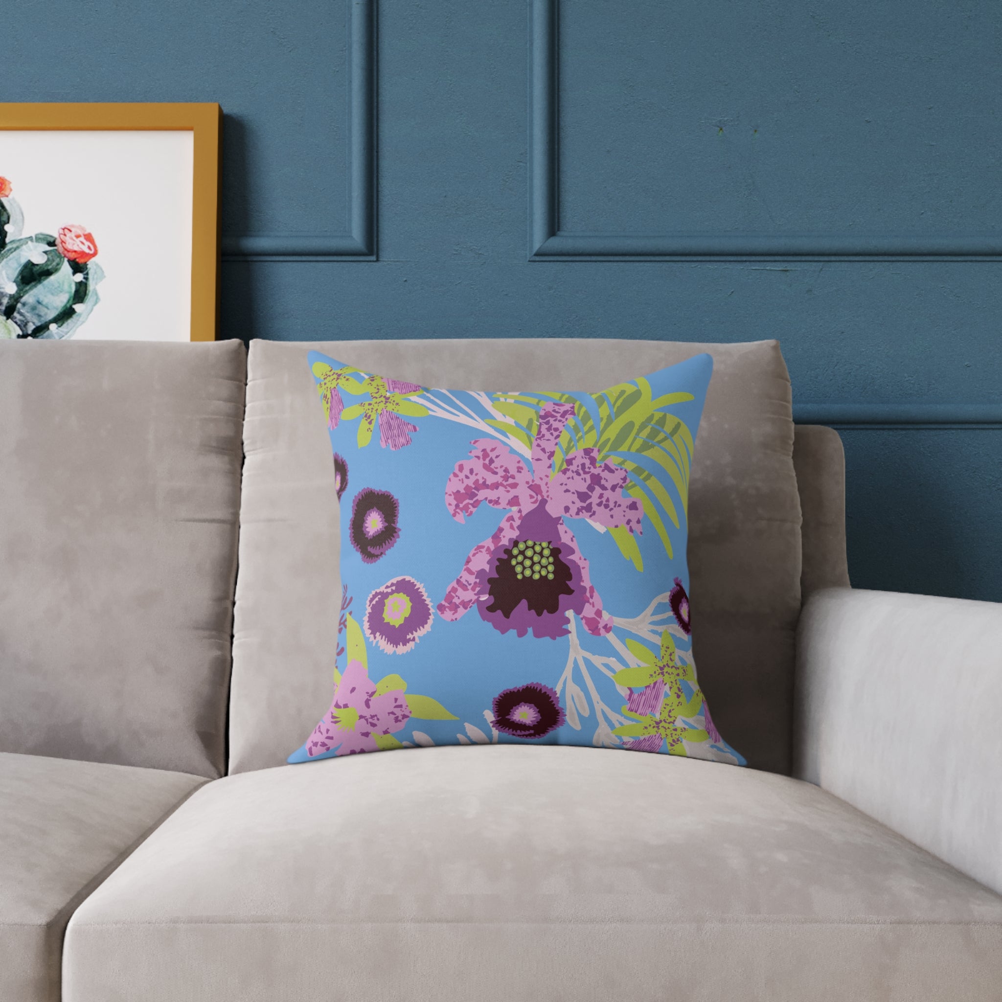 Orchidea Botanica Pillow ~ Blue