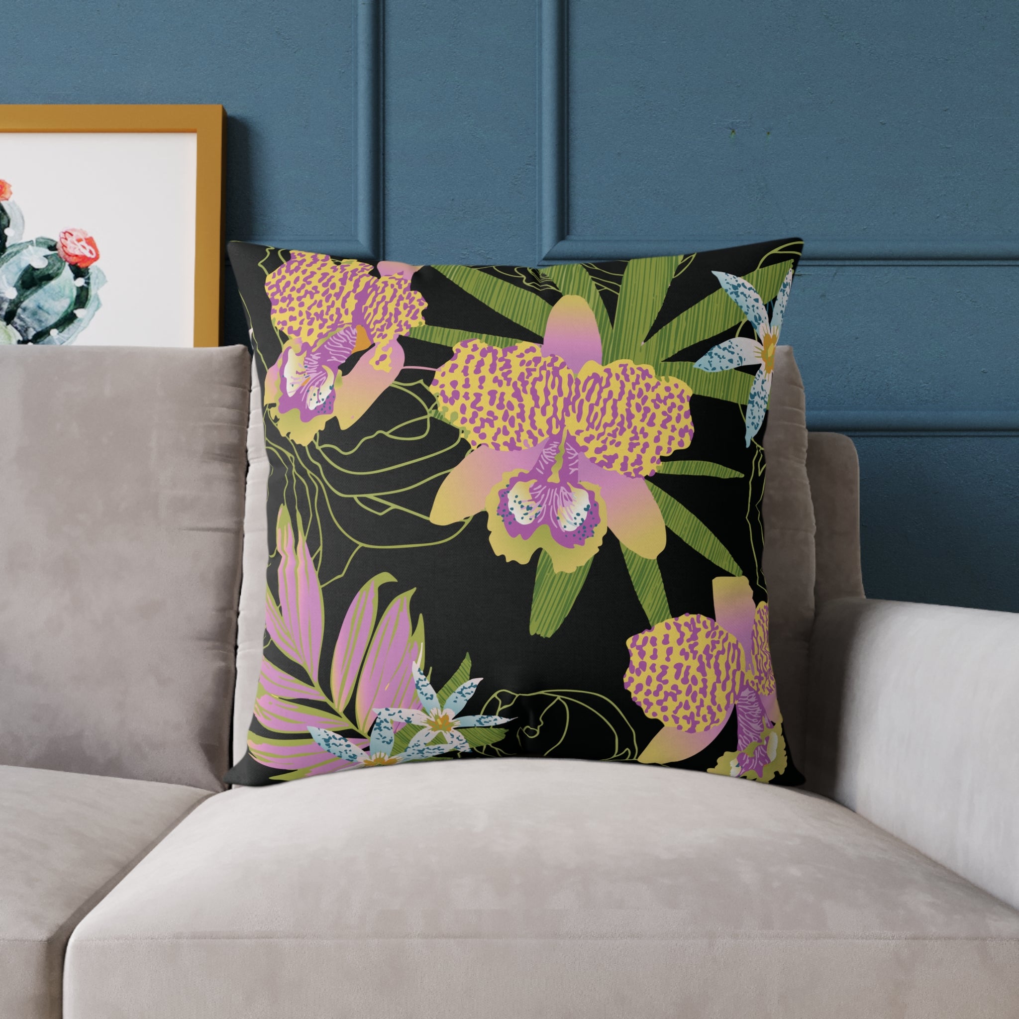 Lei Okika Living Room/Bed Room Pillow ~ Black
