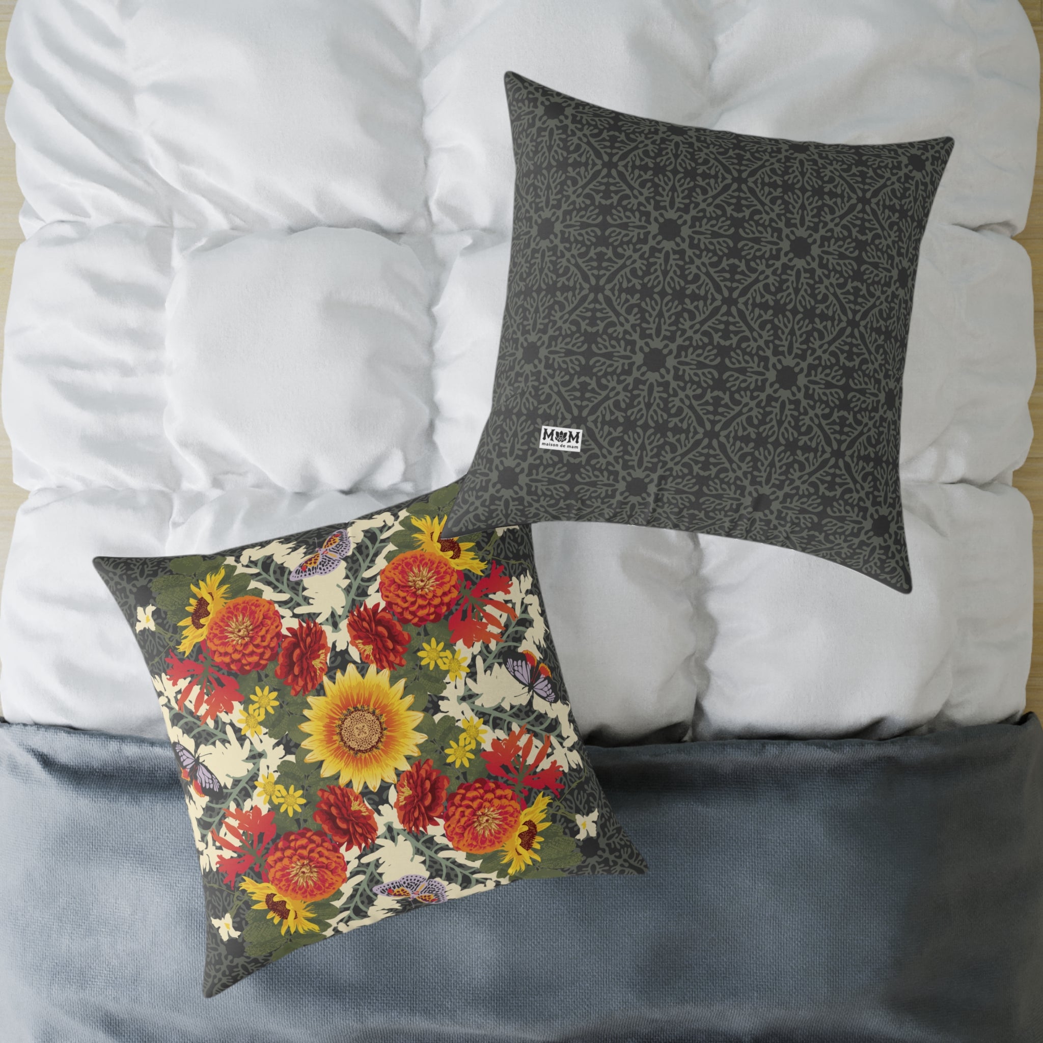 Flor de Fuego Pillow ~ Autumn Green