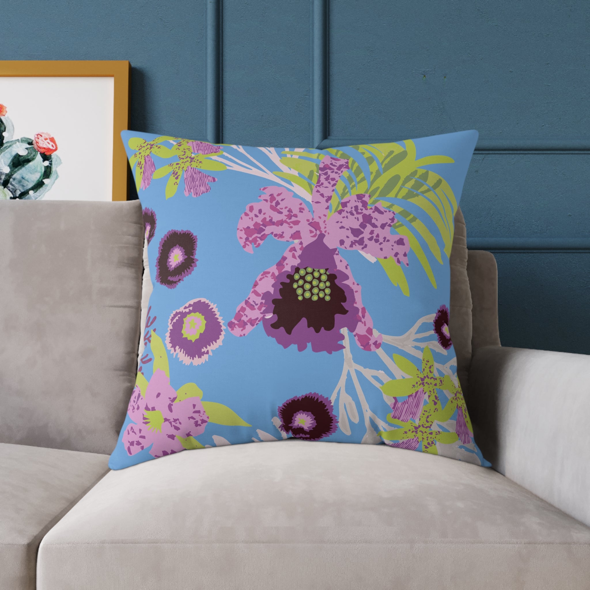 Orchidea Botanica Pillow ~ Blue