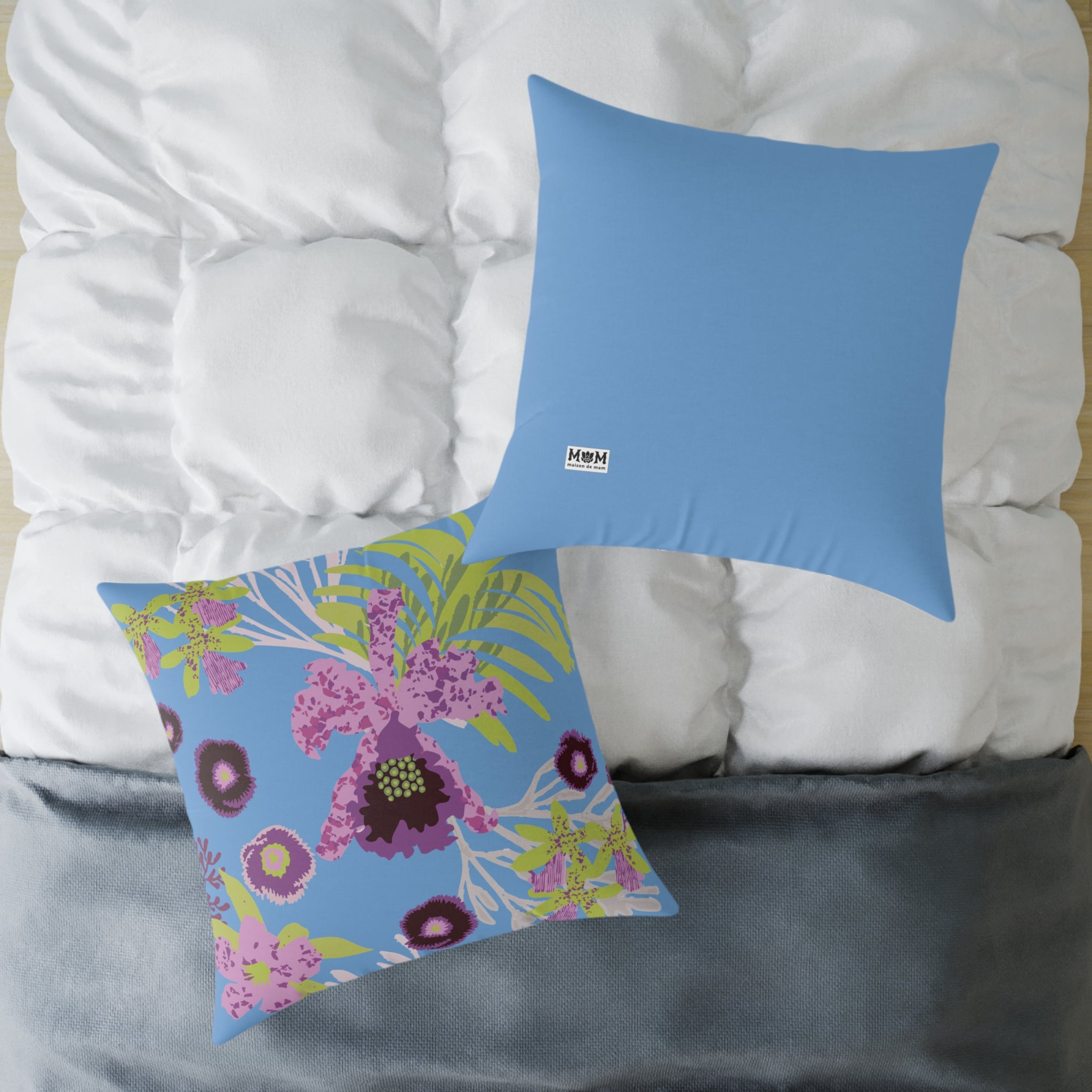 Orchidea Botanica Pillow ~ Blue