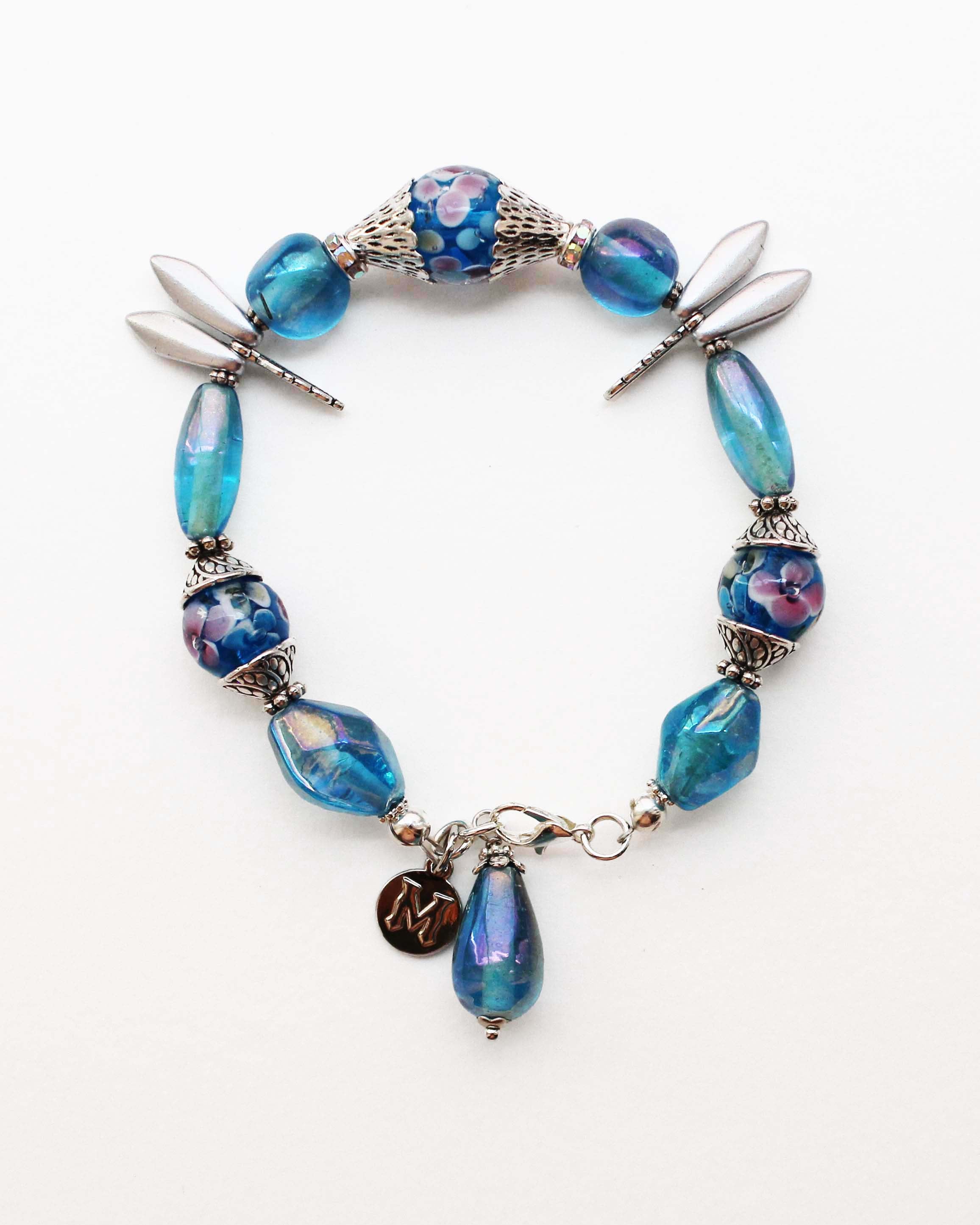 Laamu Mission Blue Vintage Mix Bead Bracelet