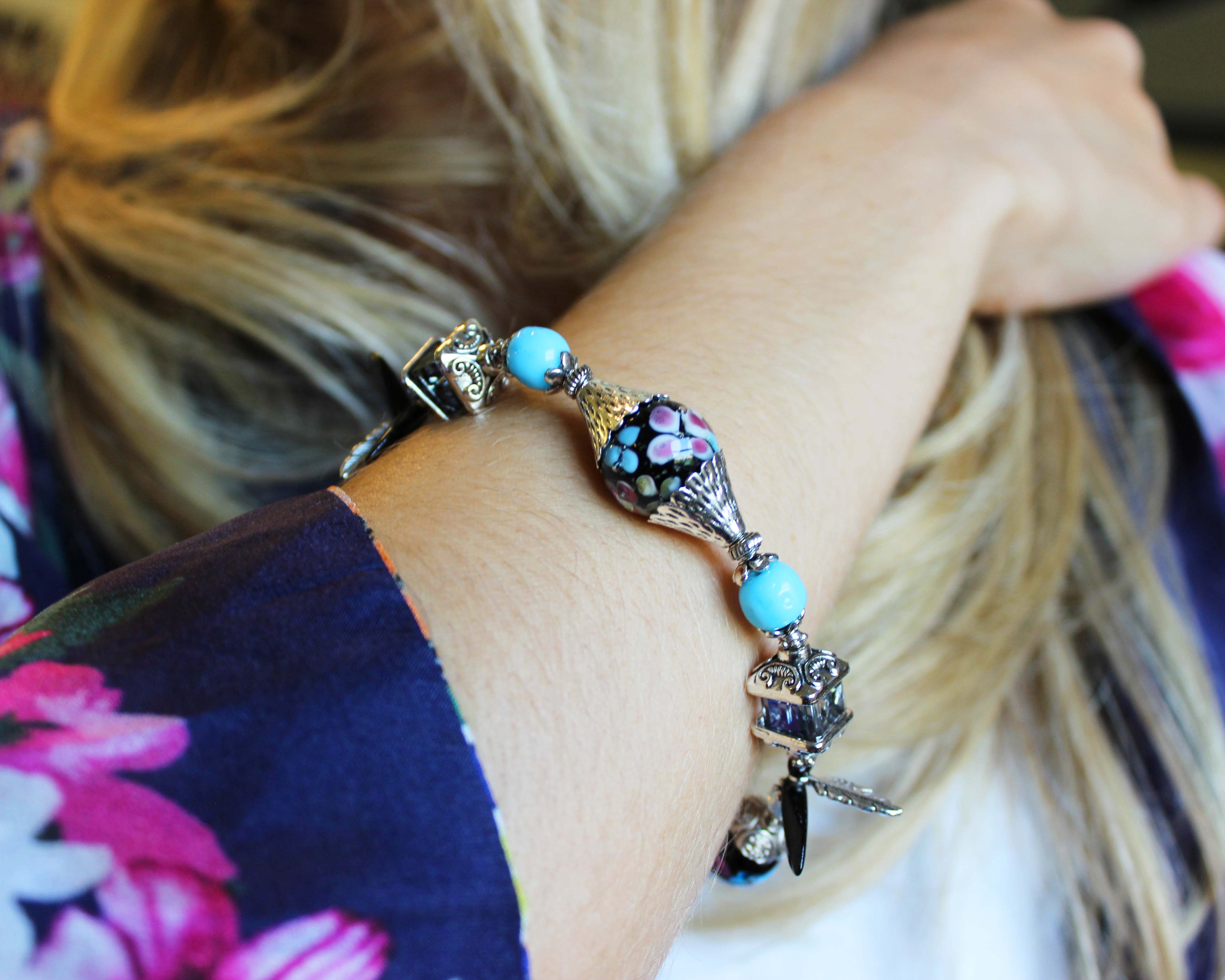 Hoi An Lanterns Vintage Mix Bead Bracelet