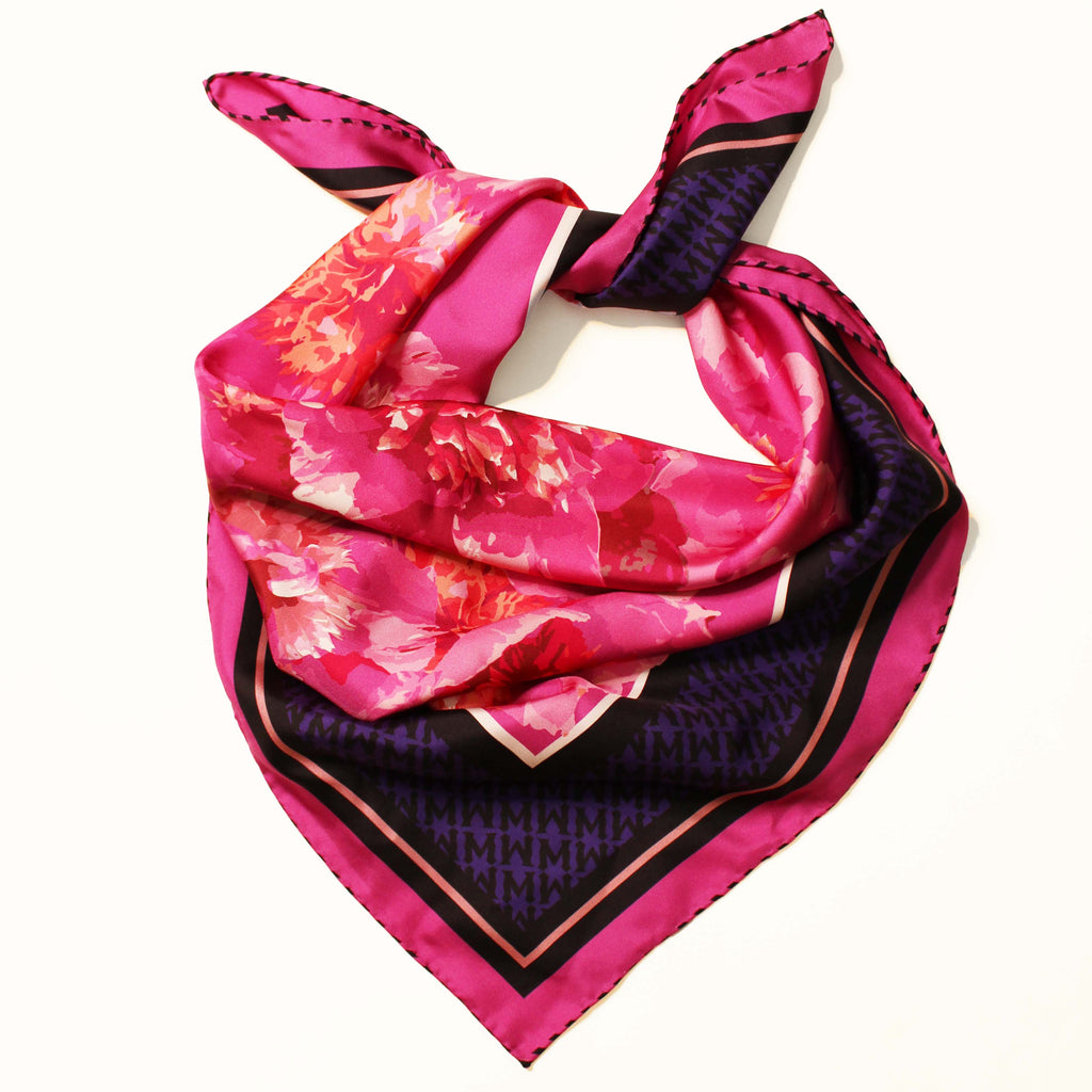 Rêver Pivoines Mulberry Silk Scarf