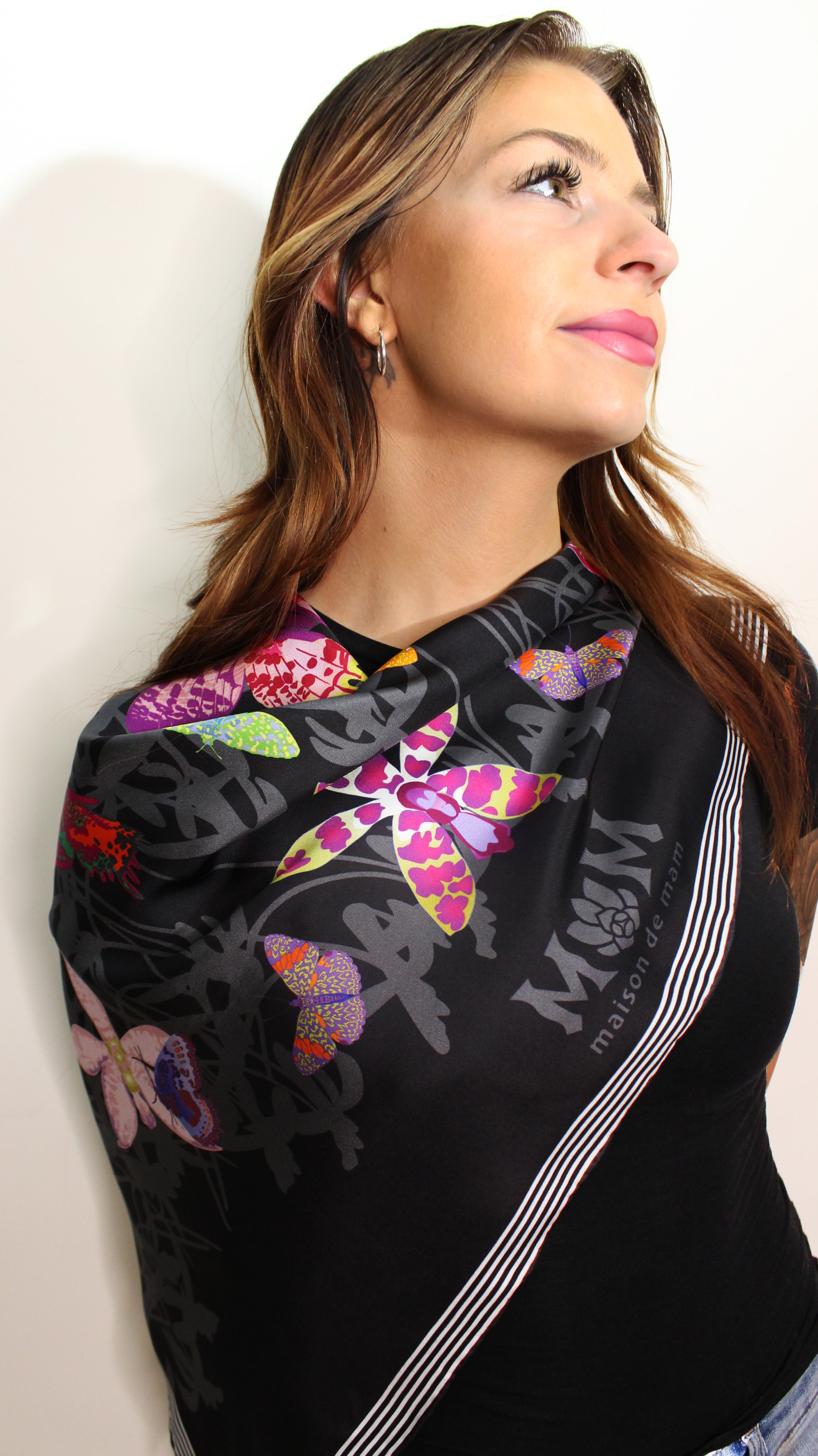Fête de Papillon Mulberry Silk Scarf