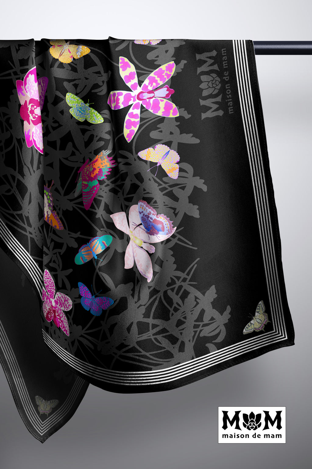Fête de Papillon Mulberry Silk Scarf