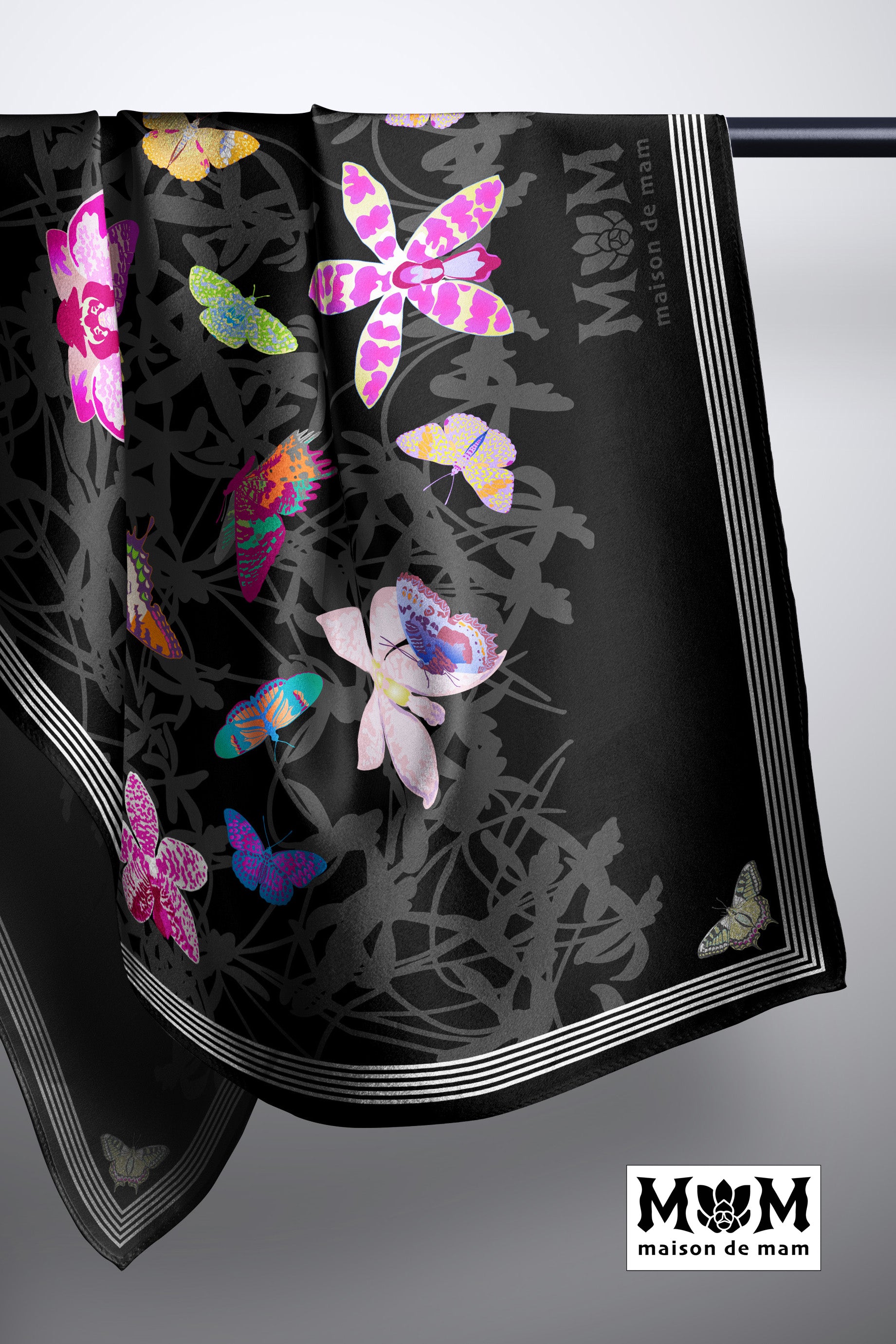 Fête de Papillon Mulberry Silk Scarf