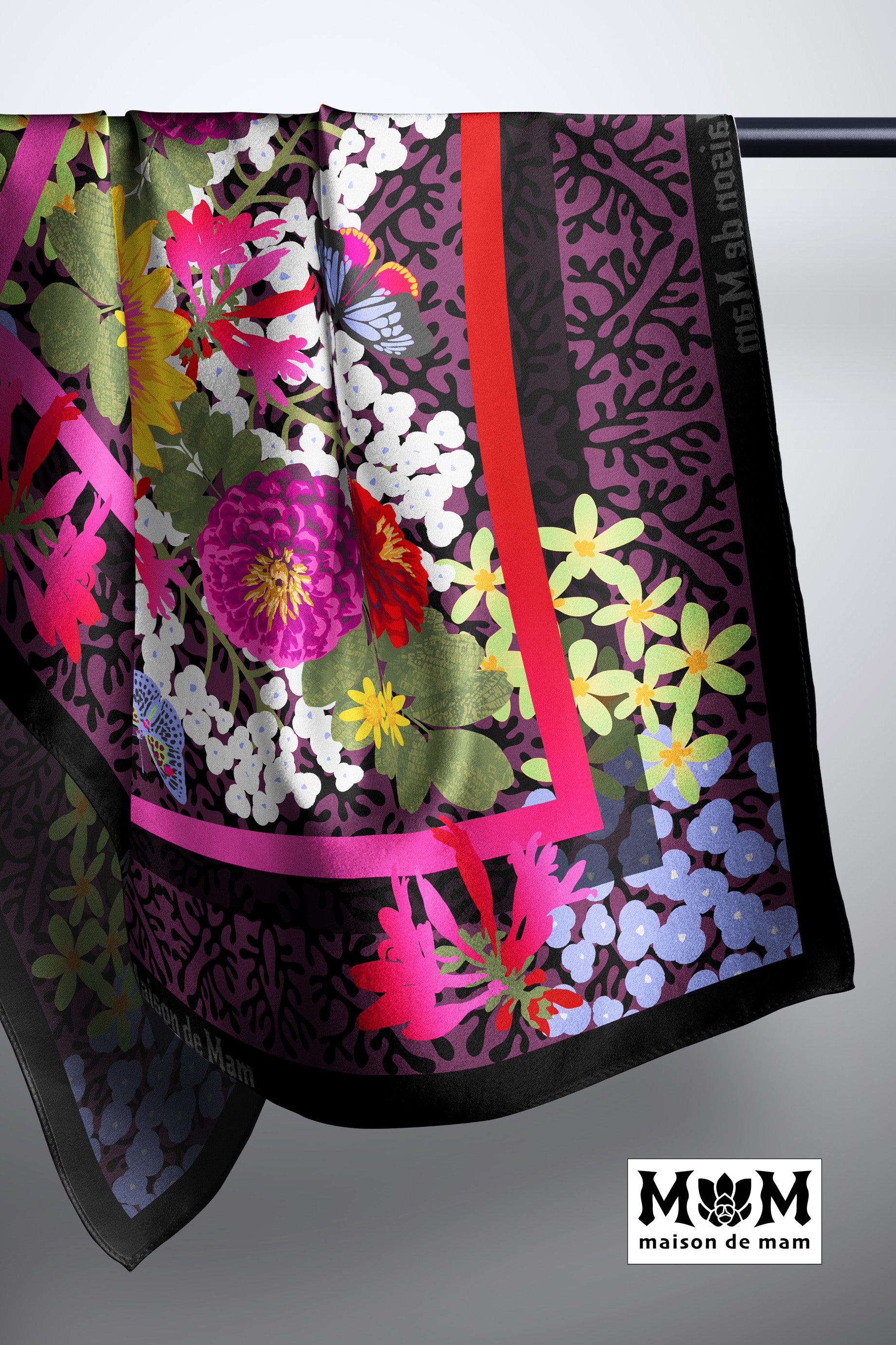 Jardin de Kaléidoscope Mulberry Silk Scarf
