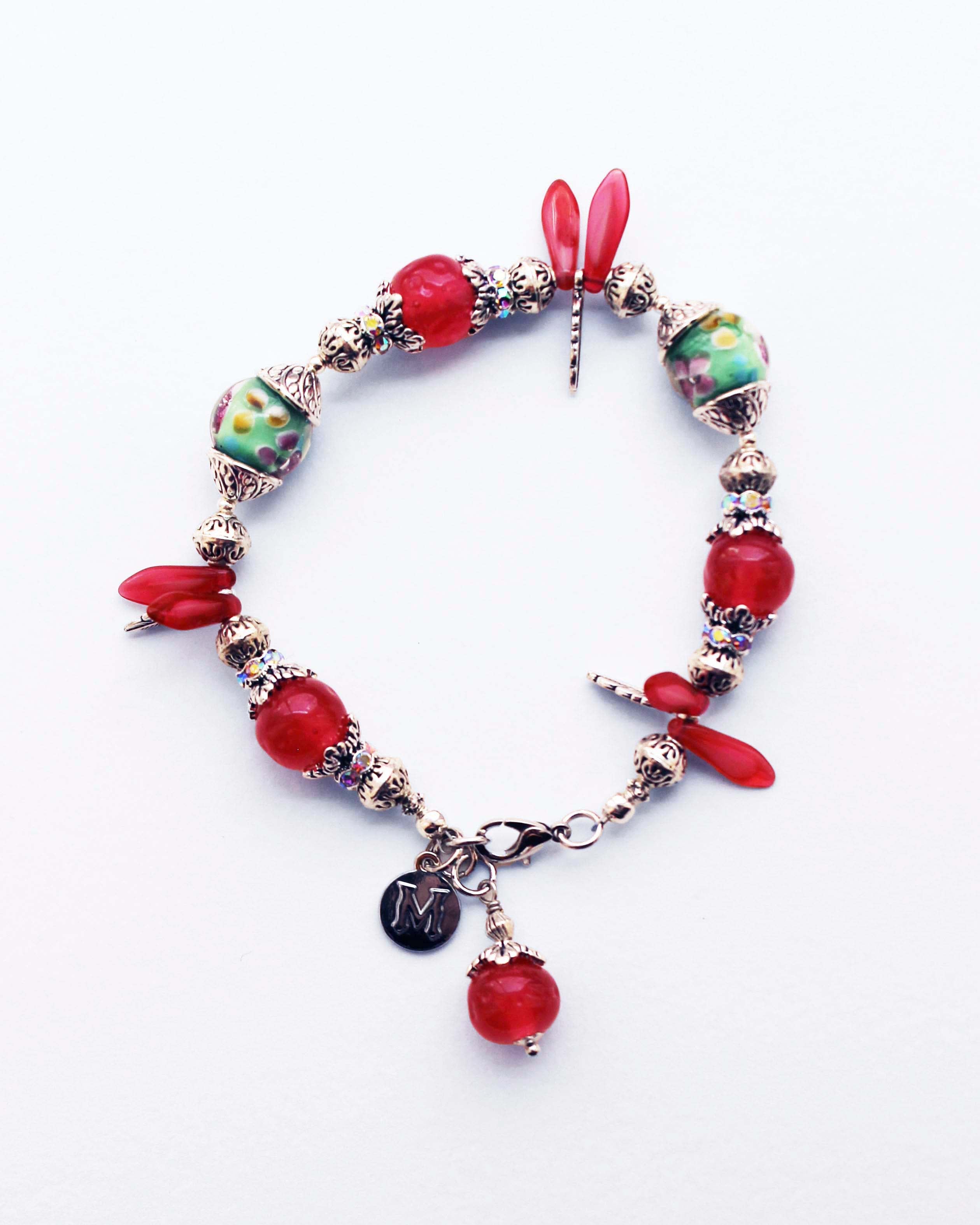 Plant City Berries Vintage Mix Bead Bracelet