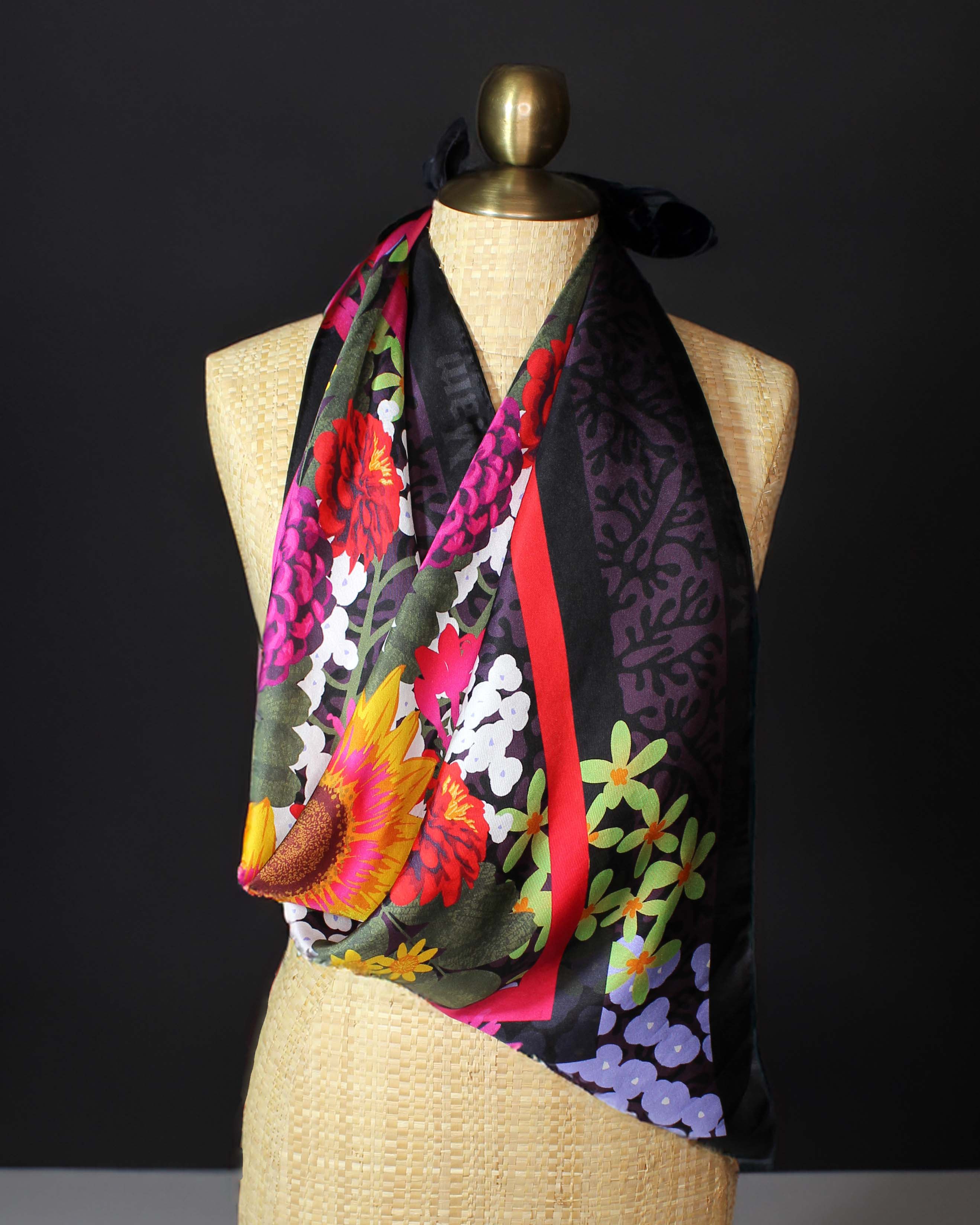 Jardin de Kaléidoscope Mulberry Silk Scarf